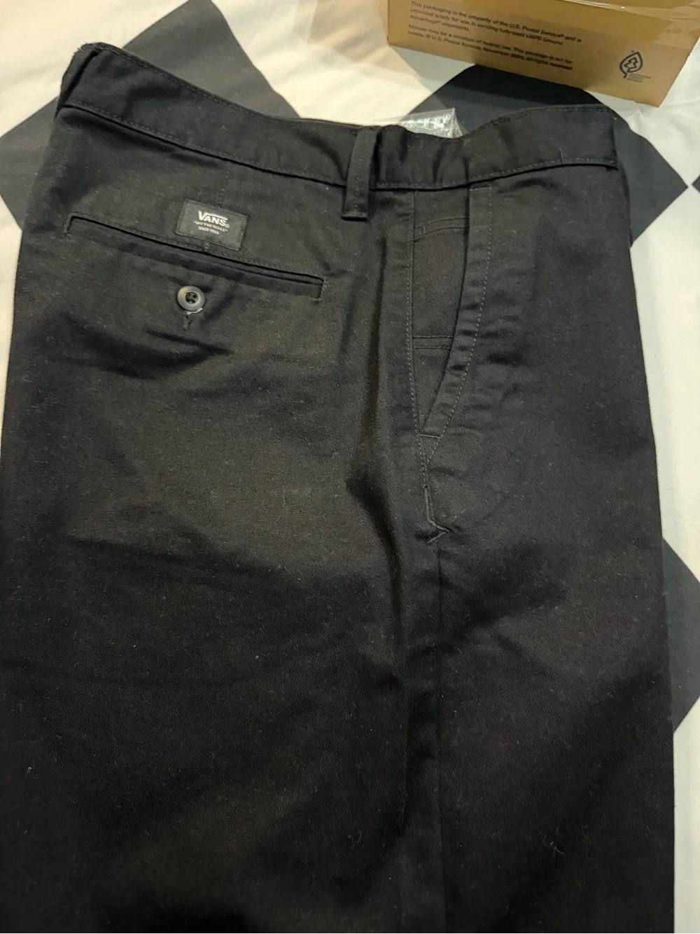 Vans Black Flat Front Men's Shorts